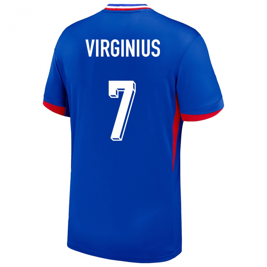 Heren Frankrijk Alan Virginius #7 Blauw Thuisshirt Thuistenue 24-26 T-Shirt België