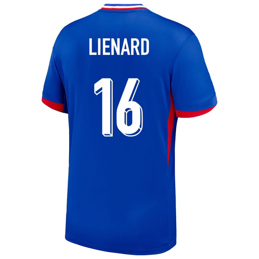 Herren Frankreich Yann Lienard #16 Blau Heimtrikot Trikot 24-26 T-Shirt Belgien