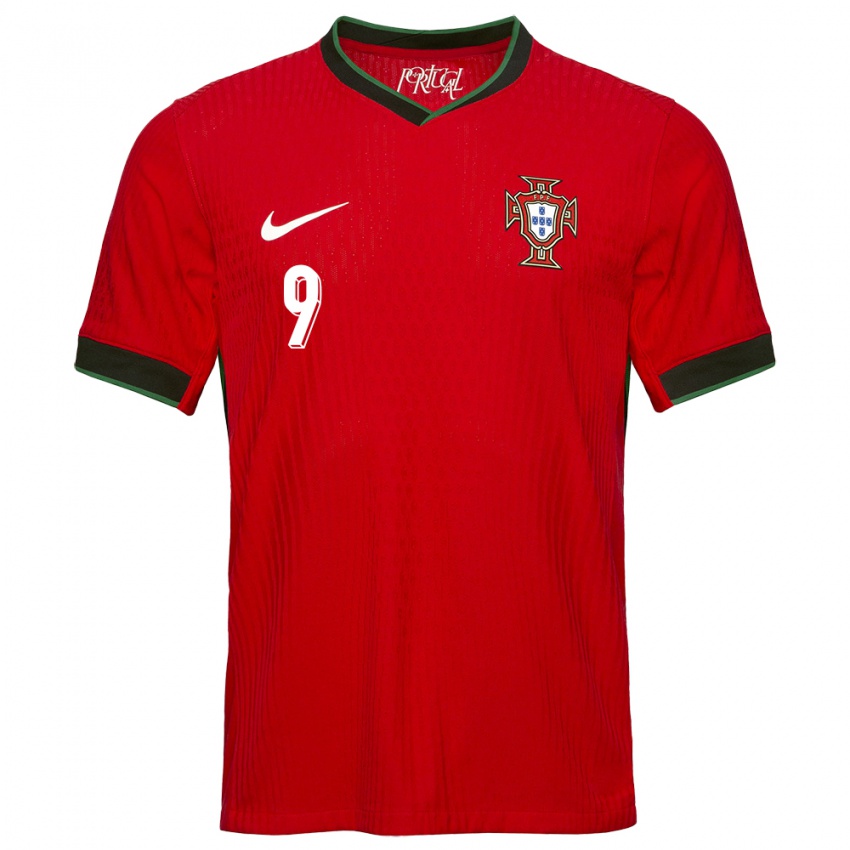 Herren Portugal Henrique Araujo #9 Rot Heimtrikot Trikot 24-26 T-Shirt Belgien