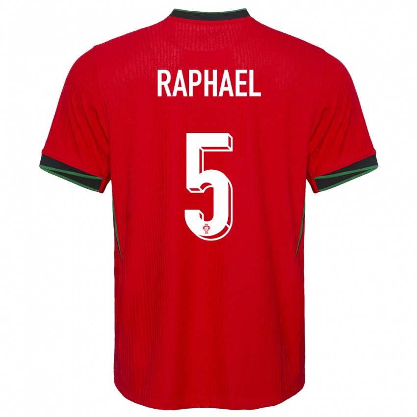 Heren Portugal Raphael Guerreiro #5 Rood Thuisshirt Thuistenue 24-26 T-Shirt België