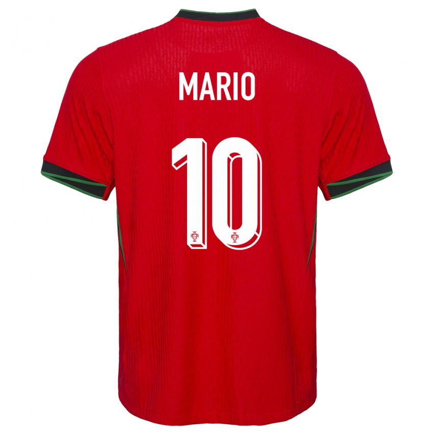 Herren Portugal Joao Mario #10 Rot Heimtrikot Trikot 24-26 T-Shirt Belgien