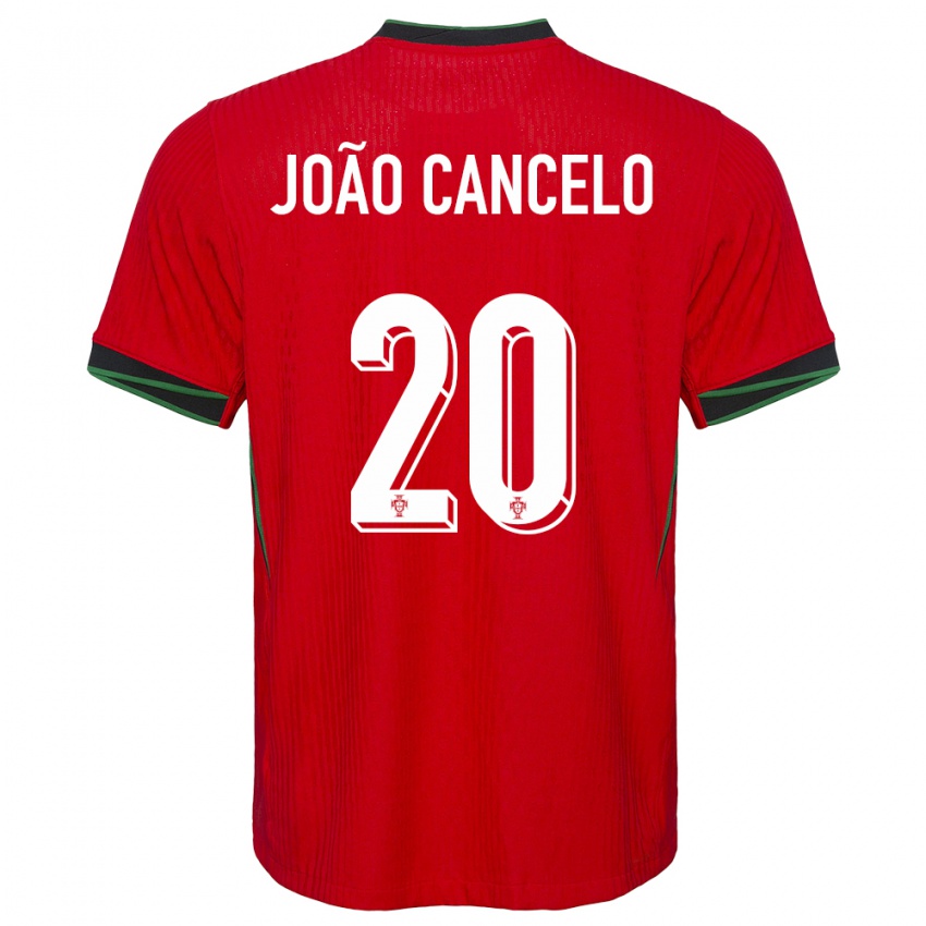 Heren Portugal Joao Cancelo #20 Rood Thuisshirt Thuistenue 24-26 T-Shirt België