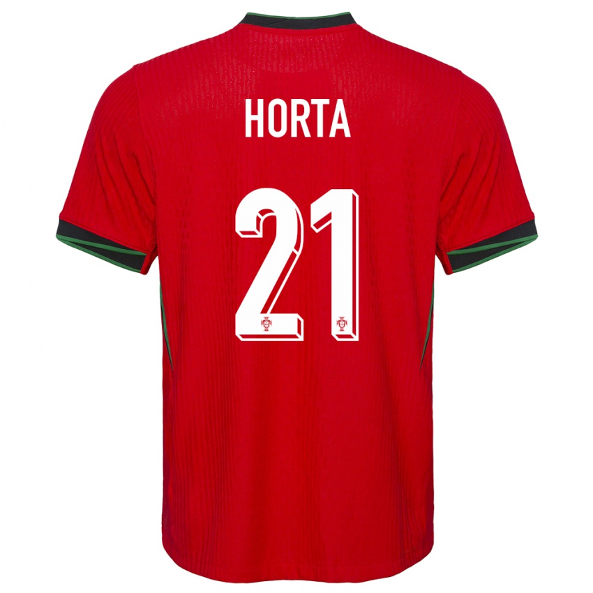 Herren Portugal Ricardo Horta #21 Rot Heimtrikot Trikot 24-26 T-Shirt Belgien