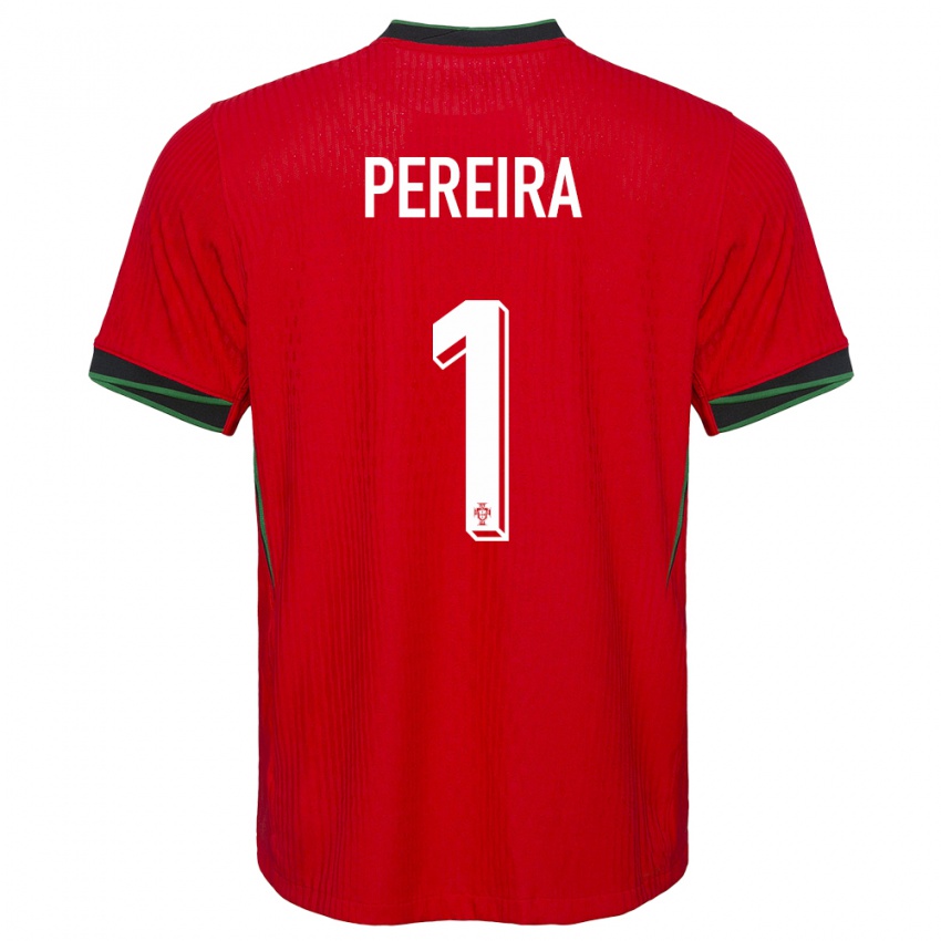 Herren Portugal Ines Pereira #1 Rot Heimtrikot Trikot 24-26 T-Shirt Belgien