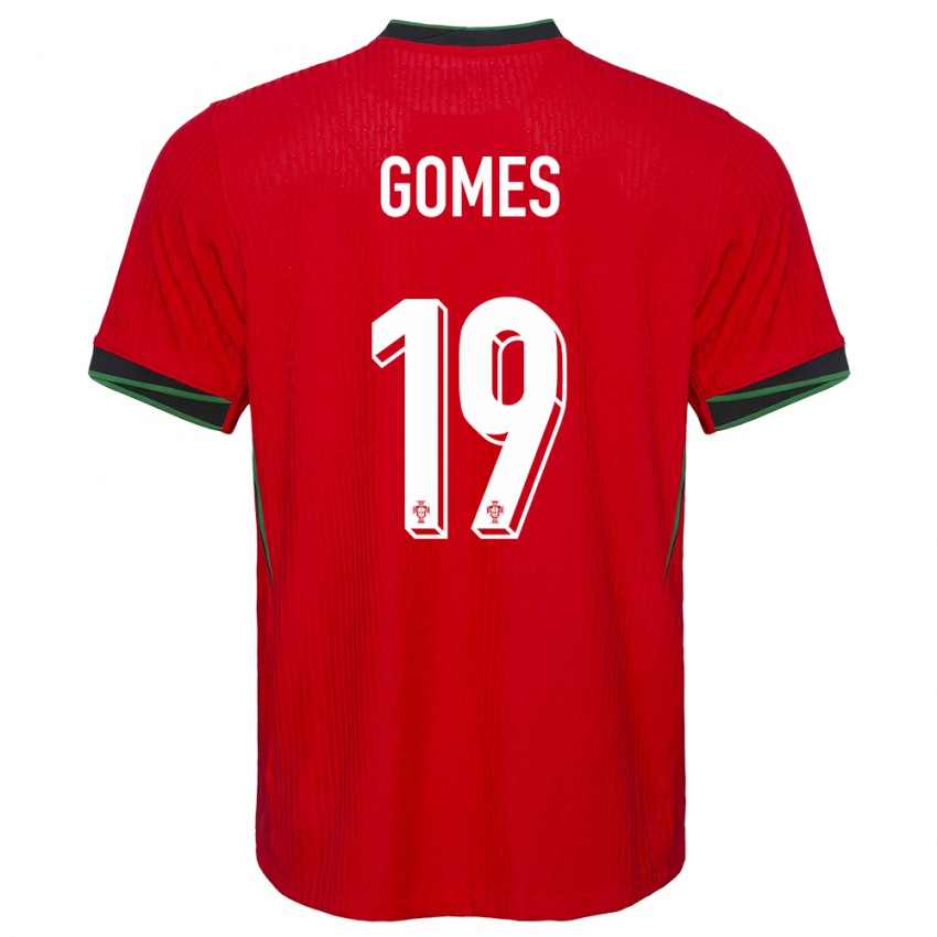 Herren Portugal Diana Gomes #19 Rot Heimtrikot Trikot 24-26 T-Shirt Belgien