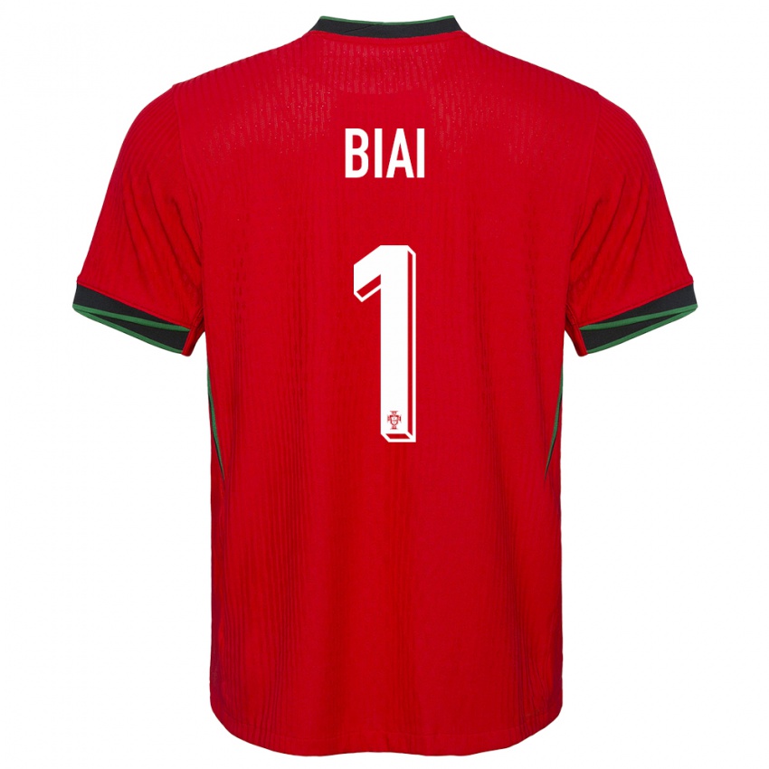 Herren Portugal Celton Biai #1 Rot Heimtrikot Trikot 24-26 T-Shirt Belgien