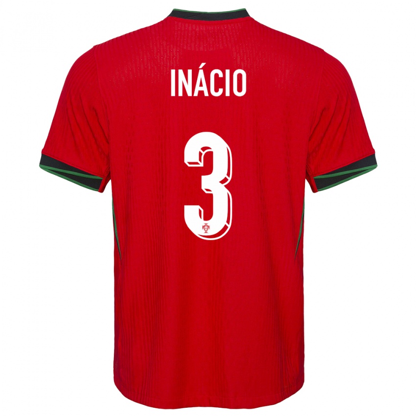 Heren Portugal Goncalo Inacio #3 Rood Thuisshirt Thuistenue 24-26 T-Shirt België
