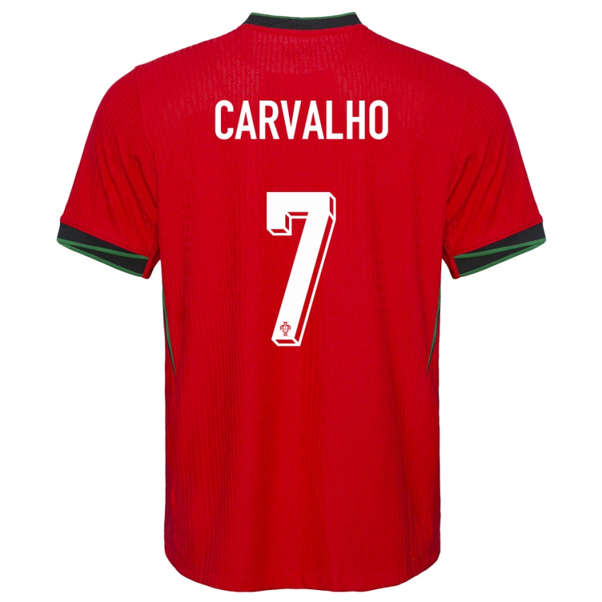 Herren Portugal Fabio Carvalho #7 Rot Heimtrikot Trikot 24-26 T-Shirt Belgien