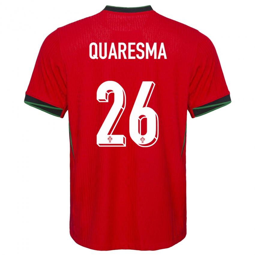 Heren Portugal Eduardo Quaresma #26 Rood Thuisshirt Thuistenue 24-26 T-Shirt België