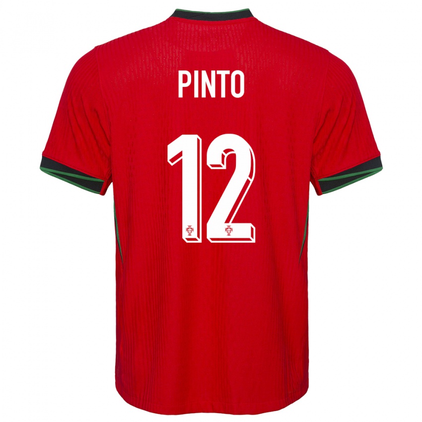Herren Portugal Diogo Pinto #12 Rot Heimtrikot Trikot 24-26 T-Shirt Belgien