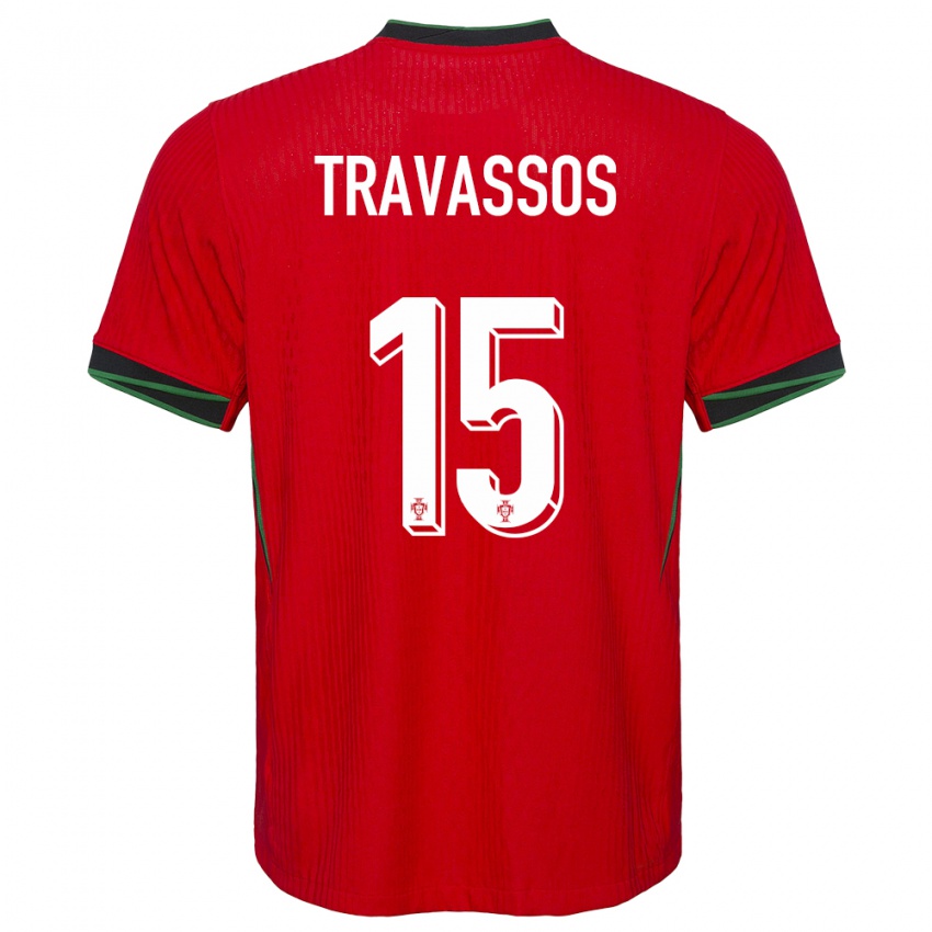 Herren Portugal Diogo Travassos #15 Rot Heimtrikot Trikot 24-26 T-Shirt Belgien