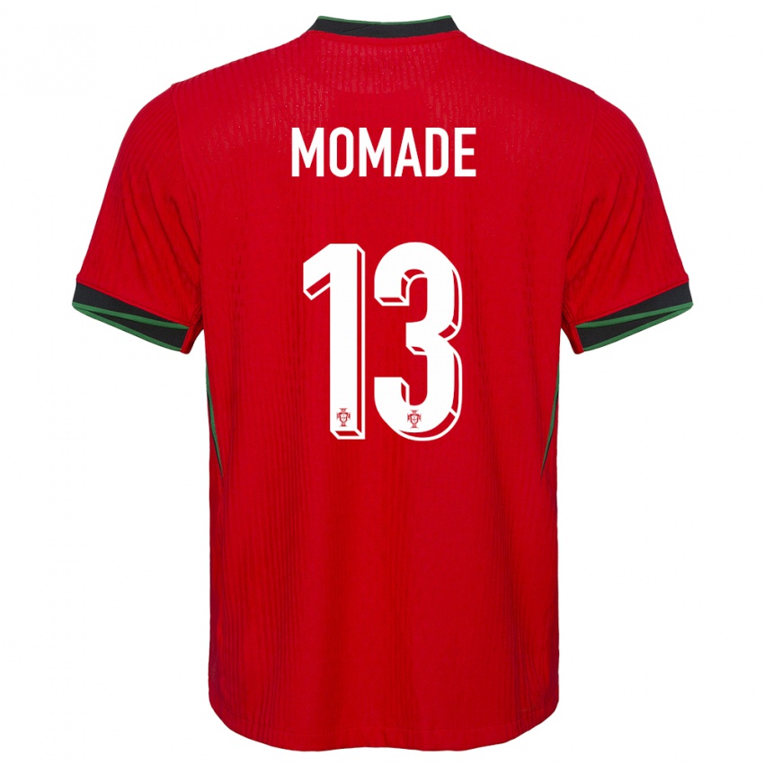 Homme Maillot Portugal Rayhan Momade #13 Rouge Tenues Domicile 24-26 T-Shirt Belgique