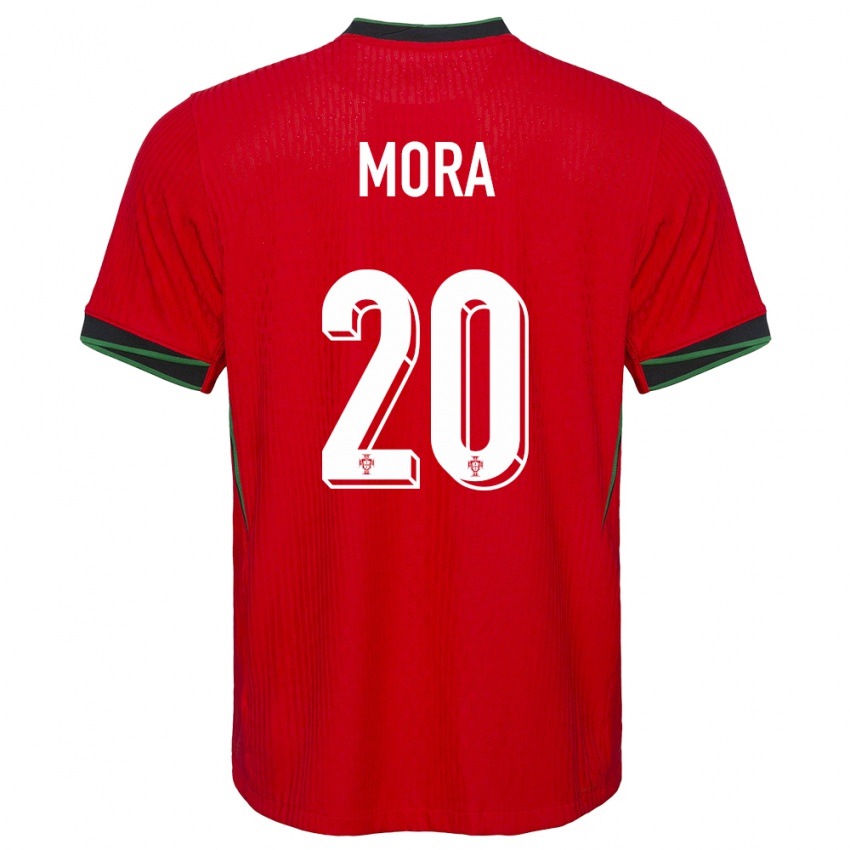 Herren Portugal Rodrigo Mora #20 Rot Heimtrikot Trikot 24-26 T-Shirt Belgien