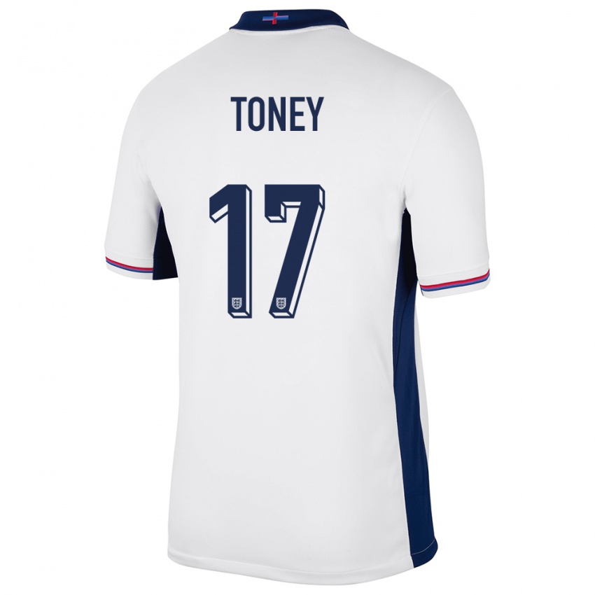 Homme Maillot Angleterre Ivan Toney #17 Blanc Tenues Domicile 24-26 T-Shirt Belgique