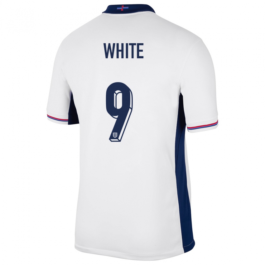 Homme Maillot Angleterre Ellen White #9 Blanc Tenues Domicile 24-26 T-Shirt Belgique