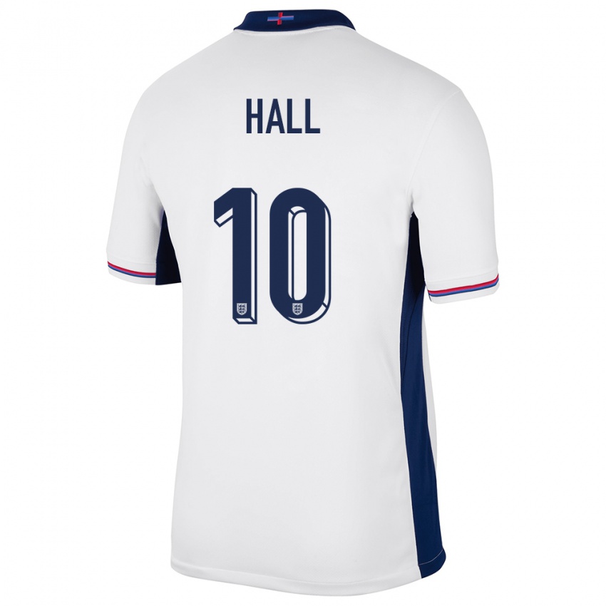 Homme Maillot Angleterre George Hall #10 Blanc Tenues Domicile 24-26 T-Shirt Belgique