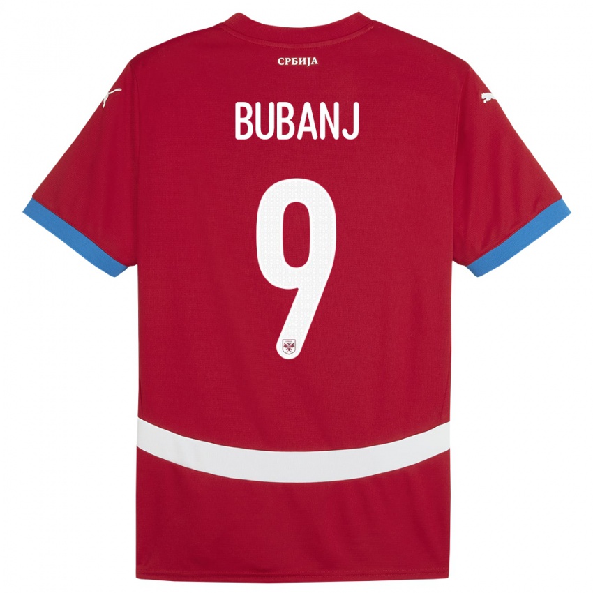 Herren Serbien Mateja Bubanj #9 Rot Heimtrikot Trikot 24-26 T-Shirt Belgien
