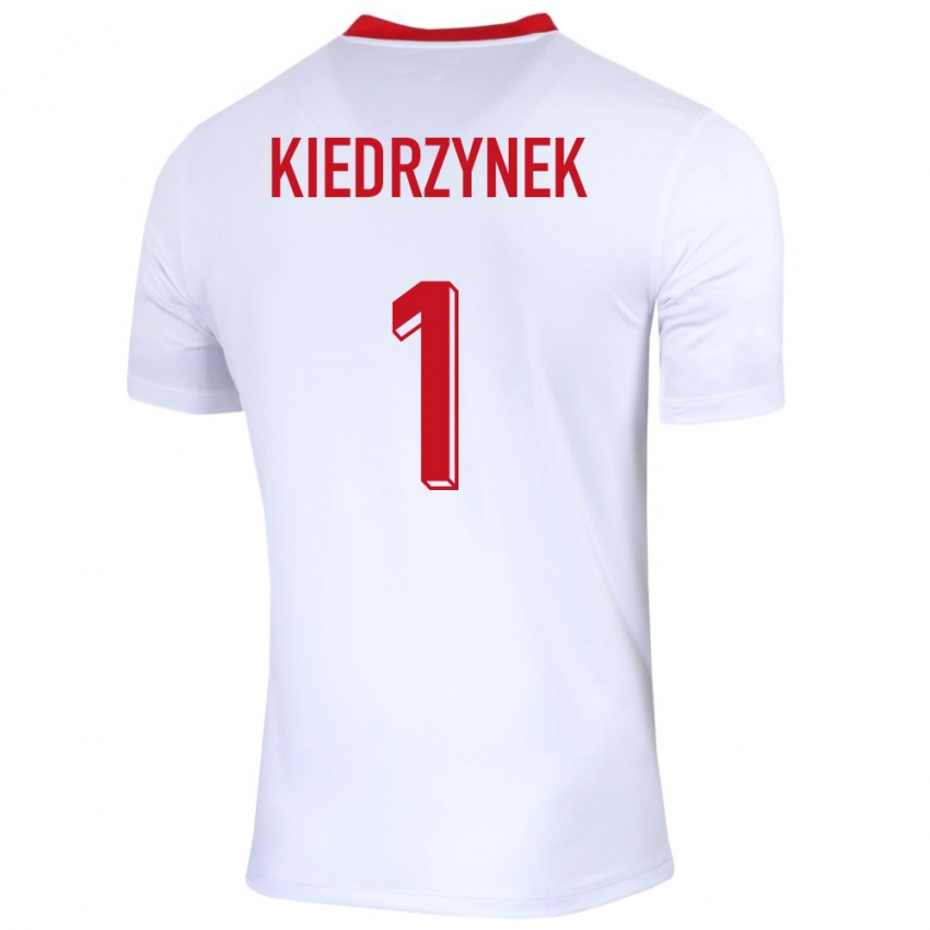 Herren Polen Katarzyna Kiedrzynek #1 Weiß Heimtrikot Trikot 24-26 T-Shirt Belgien