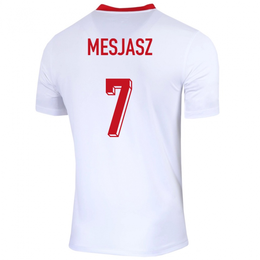 Herren Polen Malgorzata Mesjasz #7 Weiß Heimtrikot Trikot 24-26 T-Shirt Belgien