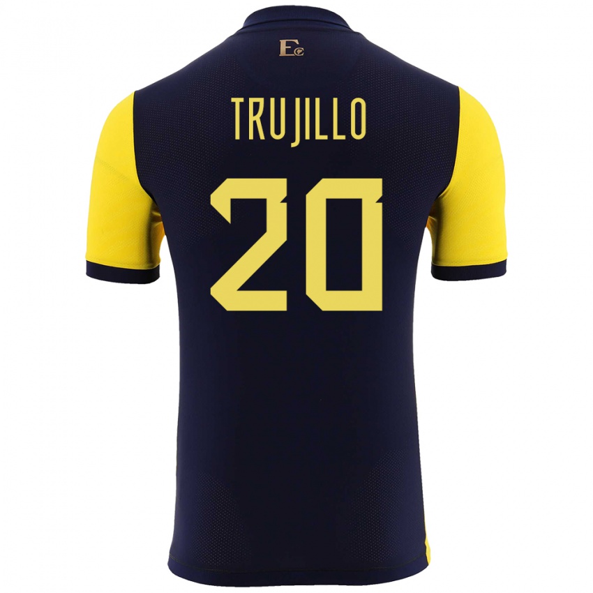 Herren Ecuador Isabel Trujillo #20 Gelb Heimtrikot Trikot 24-26 T-Shirt Belgien