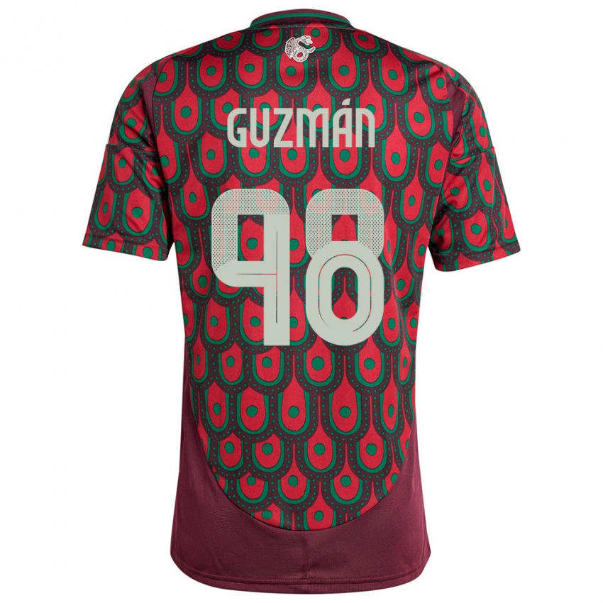 Heren Mexico Kinberly Guzman #98 Kastanjebruin Thuisshirt Thuistenue 24-26 T-Shirt België