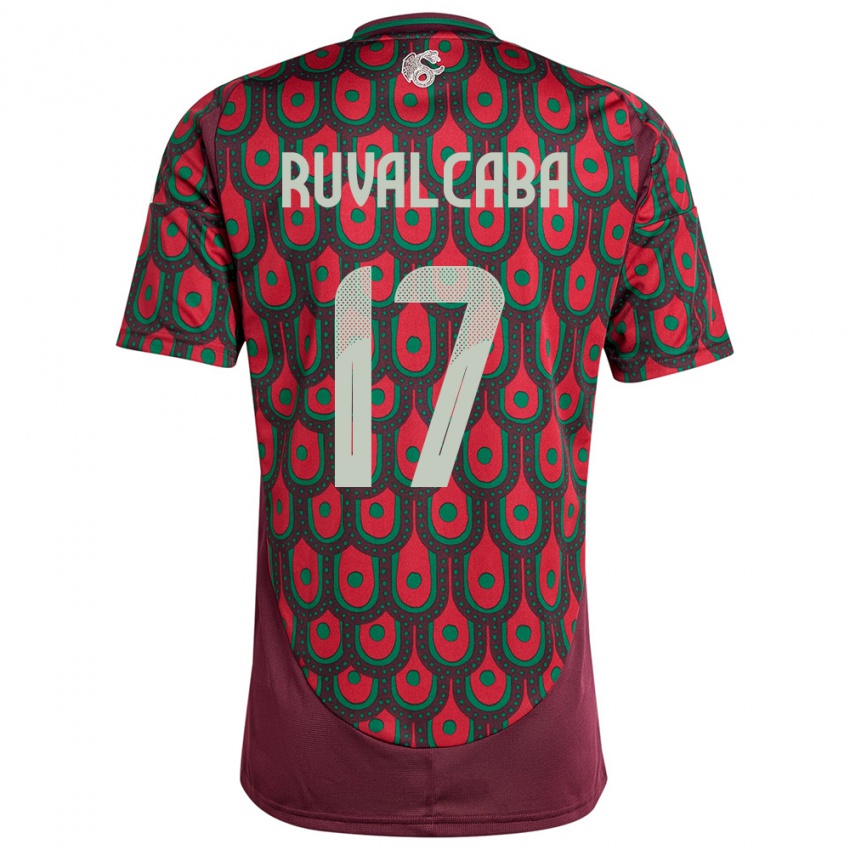 Heren Mexico Jorge Ruvalcaba #17 Kastanjebruin Thuisshirt Thuistenue 24-26 T-Shirt België
