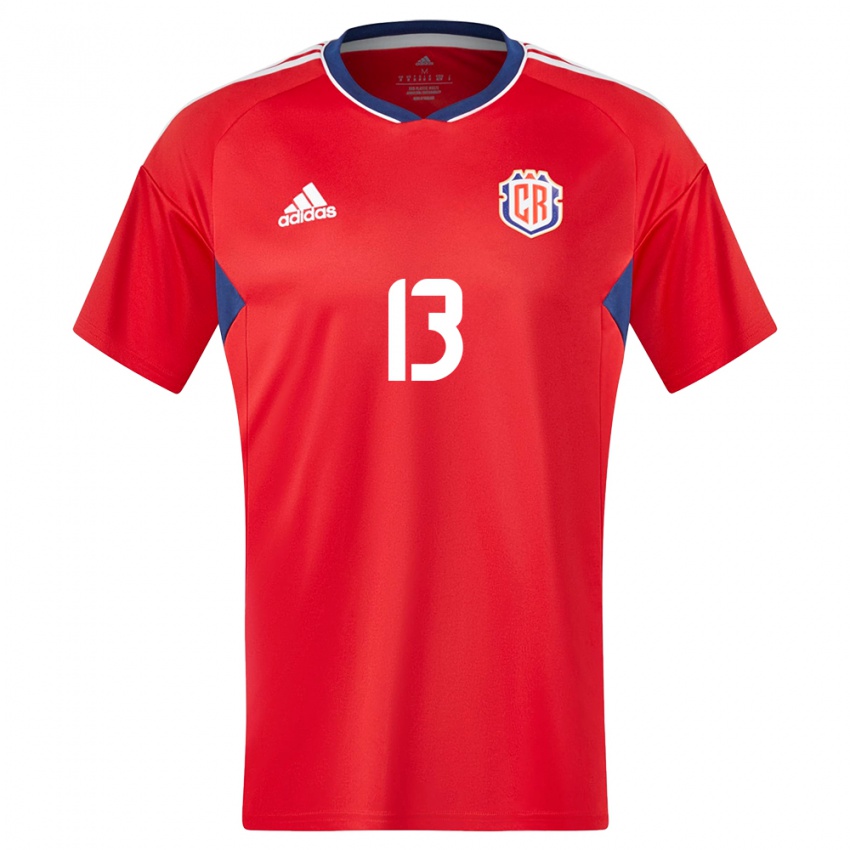 Herren Costa Rica Emilie Valenciano #13 Rot Heimtrikot Trikot 24-26 T-Shirt Belgien