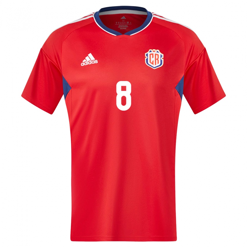 Herren Costa Rica Daniela Cruz #8 Rot Heimtrikot Trikot 24-26 T-Shirt Belgien