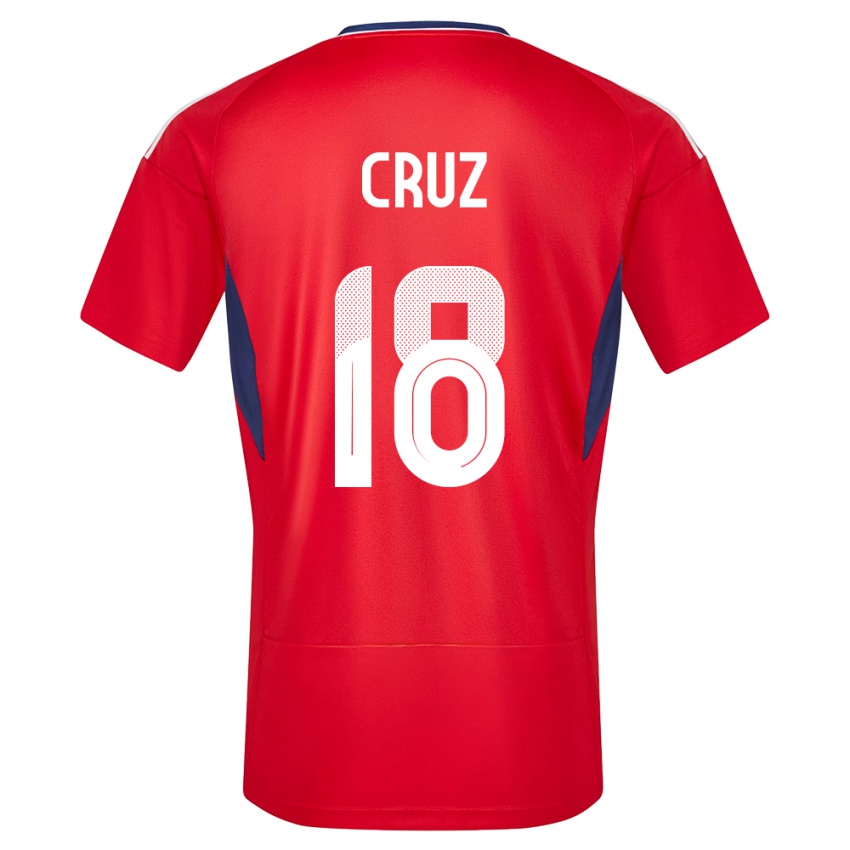 Herren Costa Rica Aaron Cruz #18 Rot Heimtrikot Trikot 24-26 T-Shirt Belgien