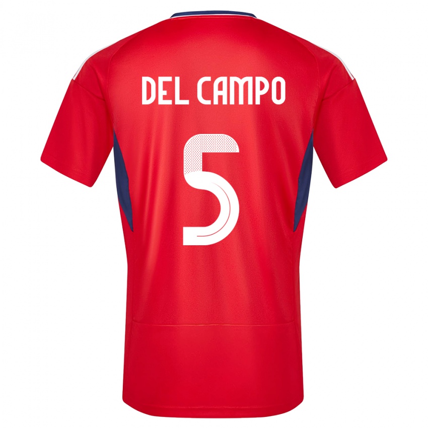 Herren Costa Rica Valeria Del Campo #5 Rot Heimtrikot Trikot 24-26 T-Shirt Belgien