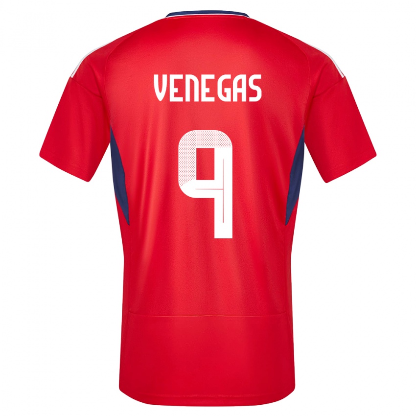 Herren Costa Rica Carolina Venegas #9 Rot Heimtrikot Trikot 24-26 T-Shirt Belgien