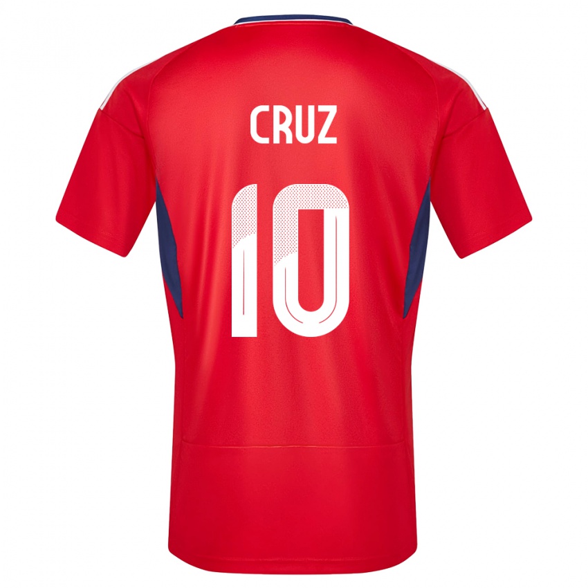 Herren Costa Rica Shirley Cruz #10 Rot Heimtrikot Trikot 24-26 T-Shirt Belgien