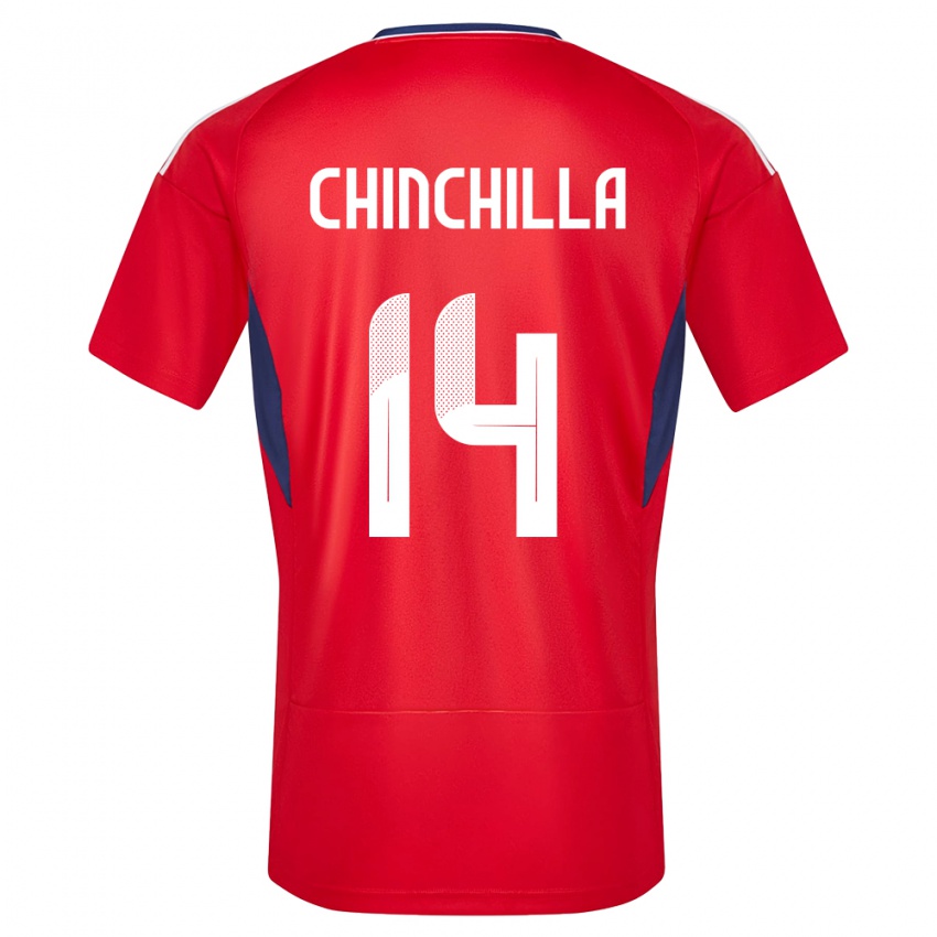 Heren Costa Rica Priscila Chinchilla #14 Rood Thuisshirt Thuistenue 24-26 T-Shirt België