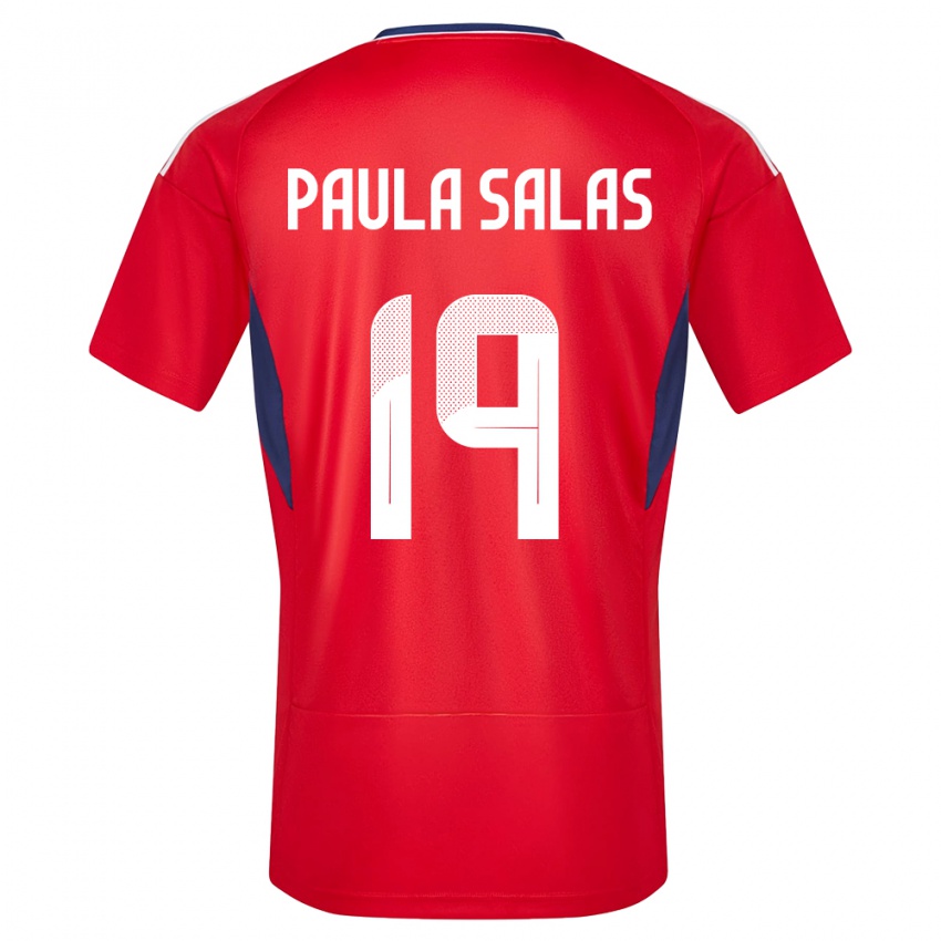 Homme Maillot Costa Rica Maria Paula Salas #19 Rouge Tenues Domicile 24-26 T-Shirt Belgique