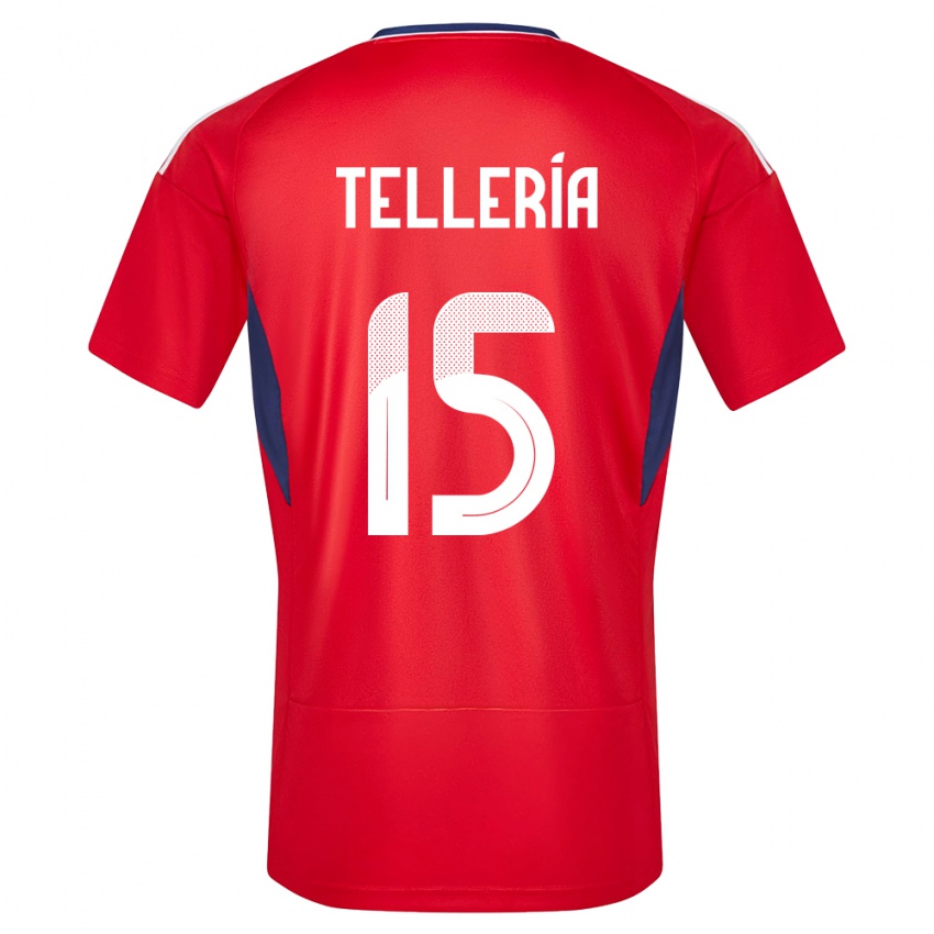 Herren Costa Rica Jostin Telleria #15 Rot Heimtrikot Trikot 24-26 T-Shirt Belgien