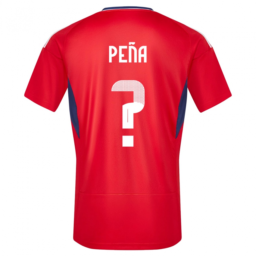 Homme Maillot Costa Rica Randy Pena #0 Rouge Tenues Domicile 24-26 T-Shirt Belgique