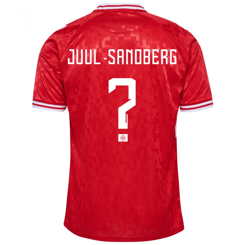 Herren Dänemark Nikolaj Juul-Sandberg #0 Rot Heimtrikot Trikot 24-26 T-Shirt Belgien
