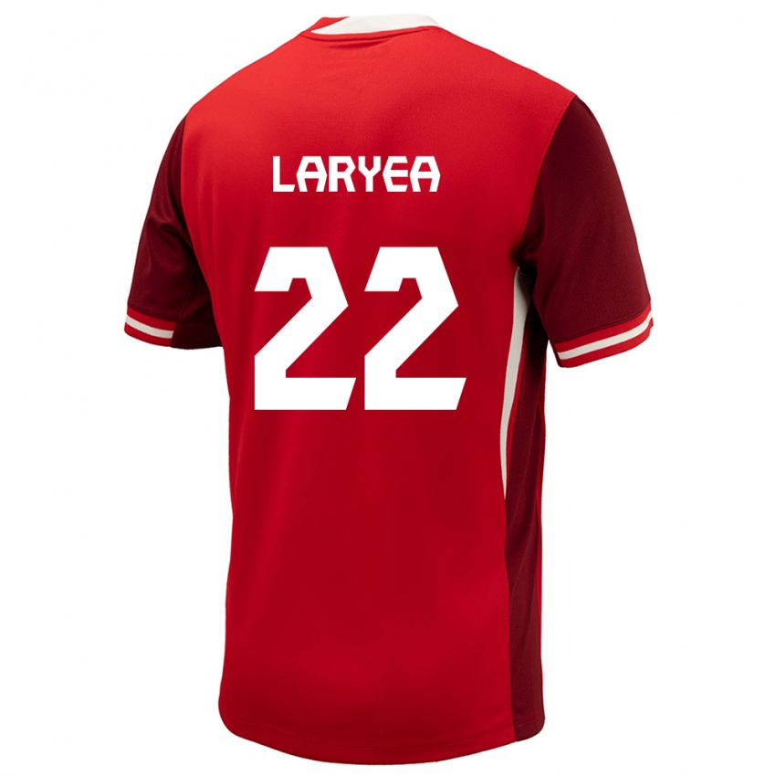Herren Kanada Richie Laryea #22 Rot Heimtrikot Trikot 24-26 T-Shirt Belgien