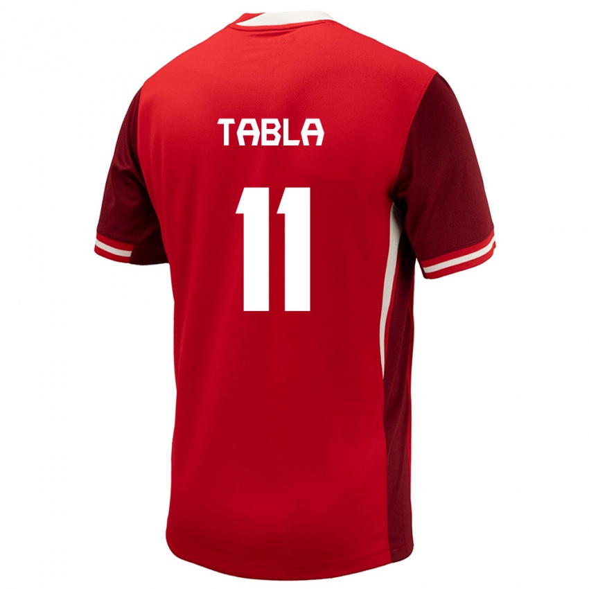 Herren Kanada Ballou Tabla #11 Rot Heimtrikot Trikot 24-26 T-Shirt Belgien