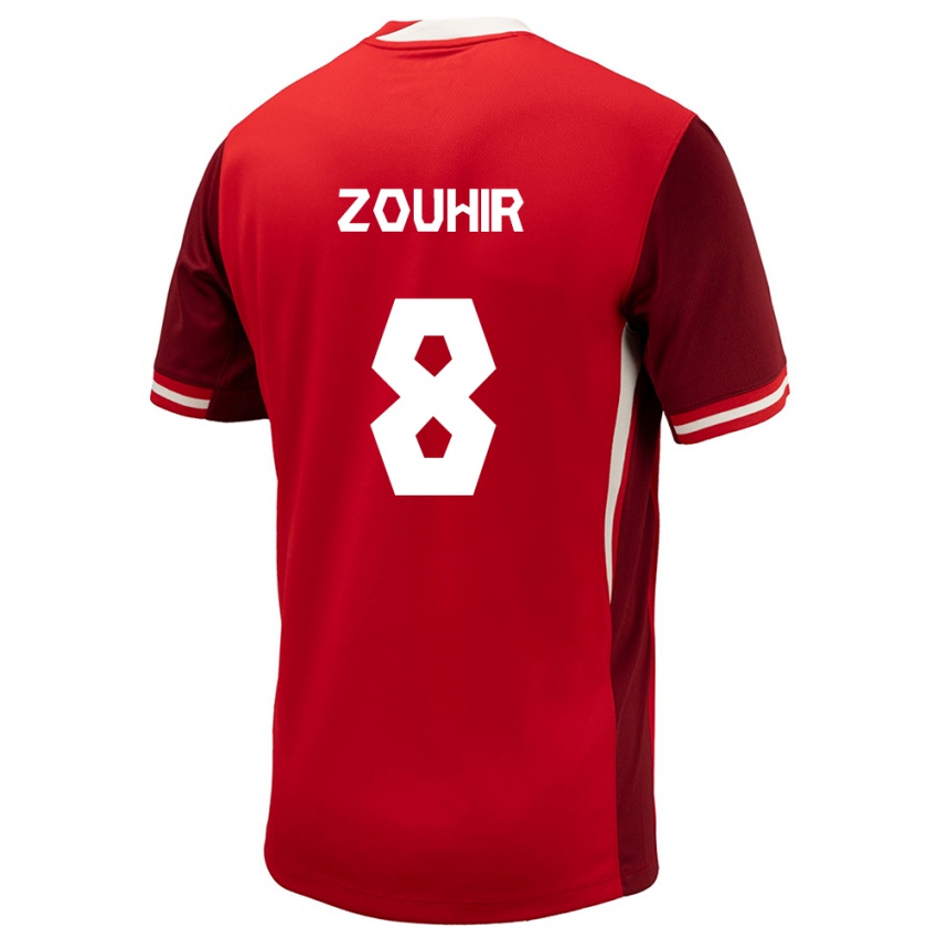 Herren Kanada Rida Zouhir #8 Rot Heimtrikot Trikot 24-26 T-Shirt Belgien