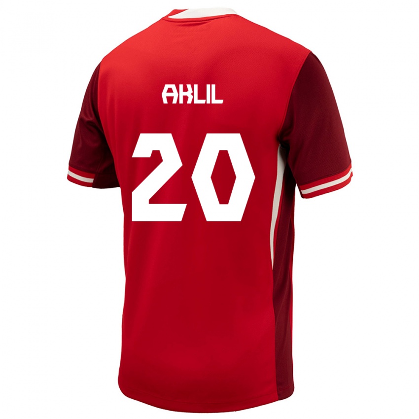 Heren Canada Lino Aklil #20 Rood Thuisshirt Thuistenue 24-26 T-Shirt België