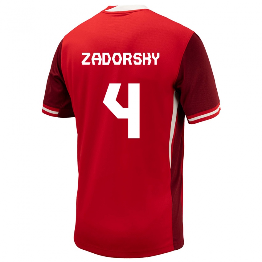 Heren Canada Shelina Zadorsky #4 Rood Thuisshirt Thuistenue 24-26 T-Shirt België