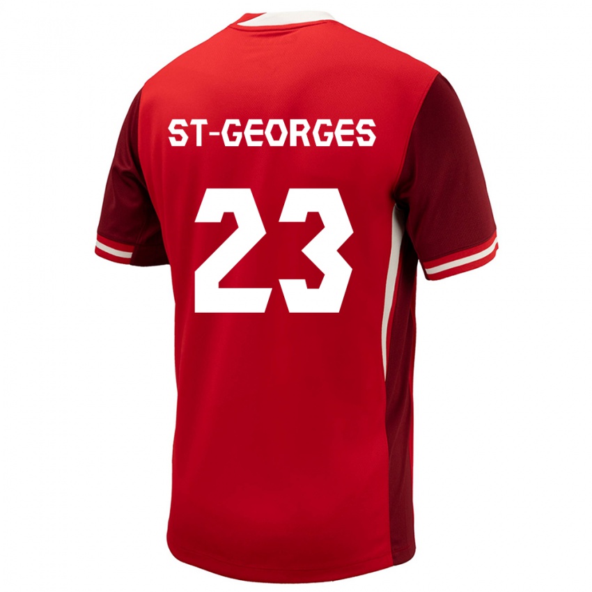 Herren Kanada Bianca St Georges #23 Rot Heimtrikot Trikot 24-26 T-Shirt Belgien