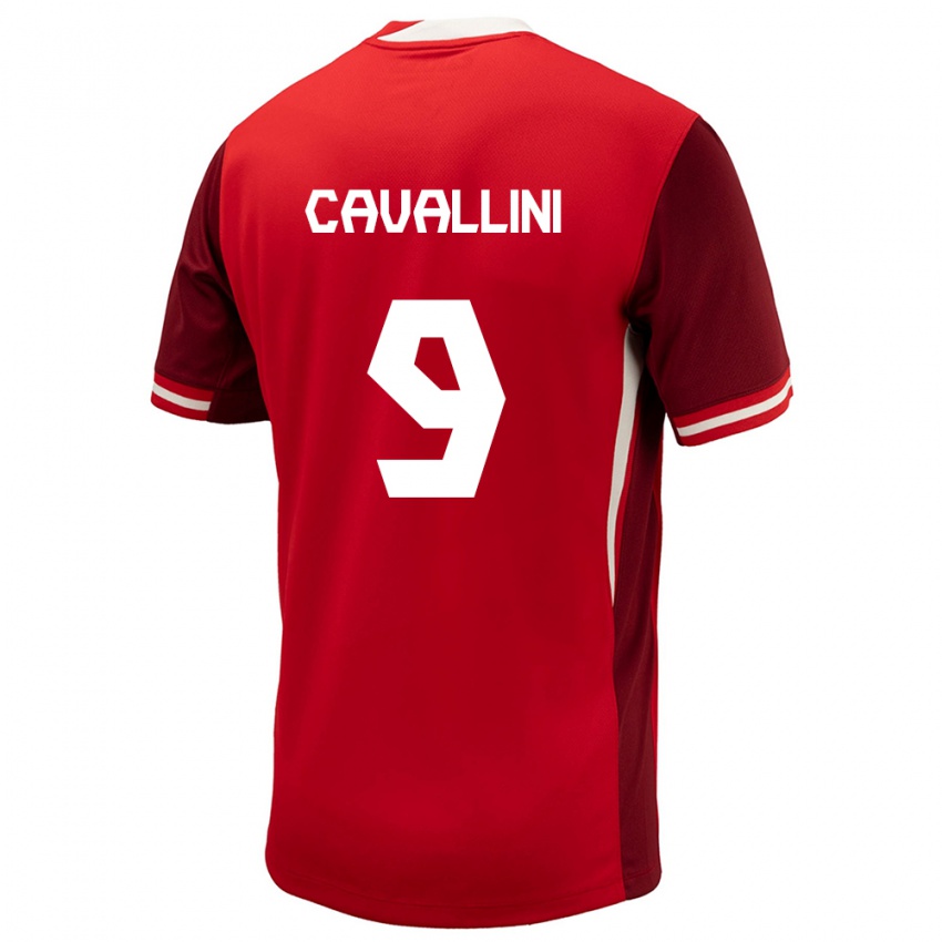 Herren Kanada Lucas Cavallini #9 Rot Heimtrikot Trikot 24-26 T-Shirt Belgien