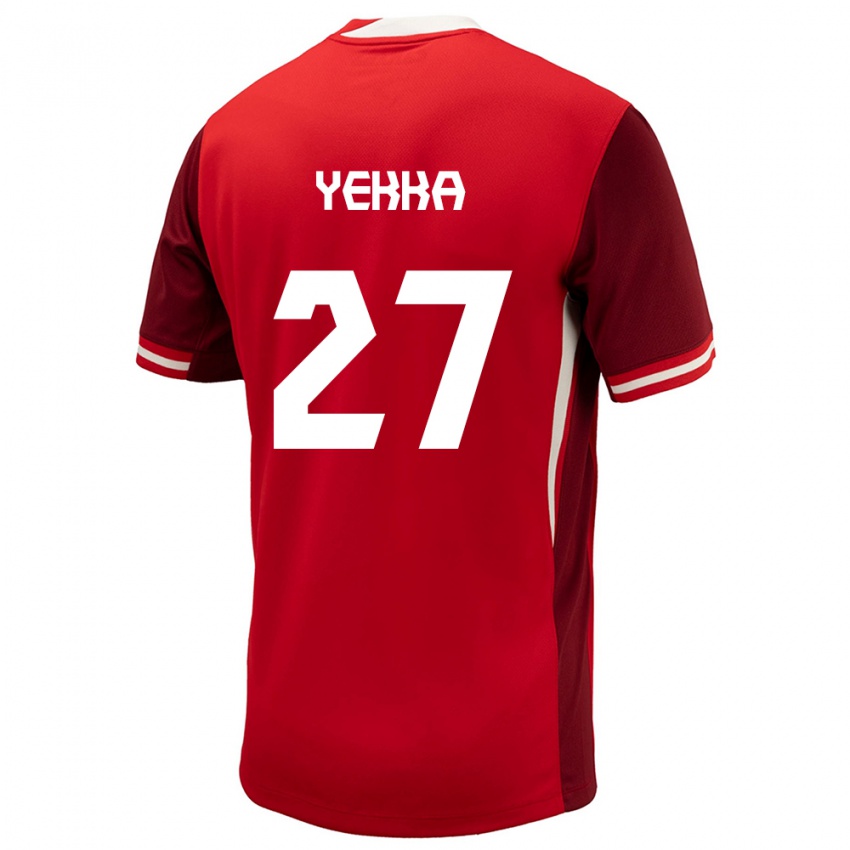 Herren Kanada Sura Yekka #27 Rot Heimtrikot Trikot 24-26 T-Shirt Belgien