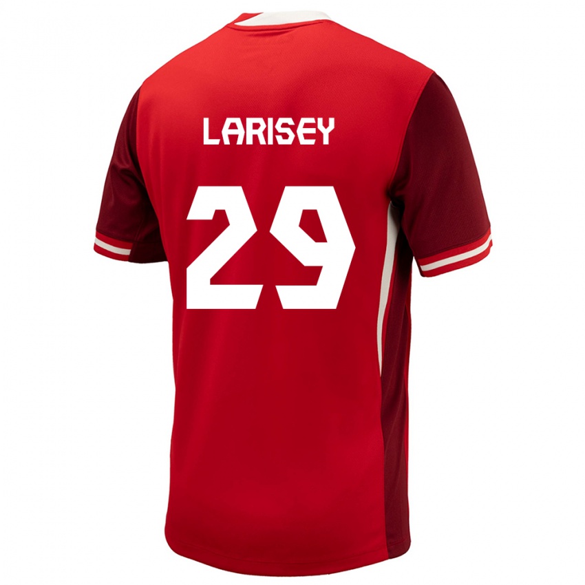 Heren Canada Clarissa Larisey #29 Rood Thuisshirt Thuistenue 24-26 T-Shirt België