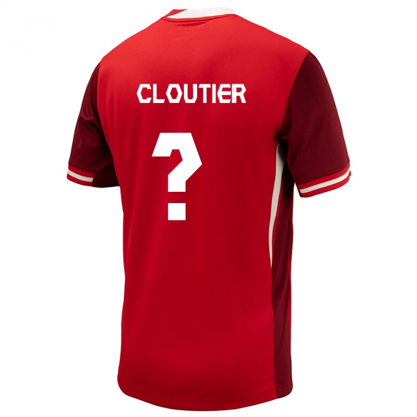 Herren Kanada Loic Cloutier #0 Rot Heimtrikot Trikot 24-26 T-Shirt Belgien