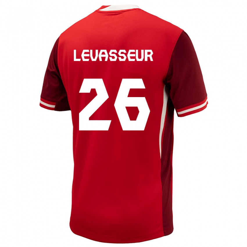 Herren Kanada Marie Levasseur #26 Rot Heimtrikot Trikot 24-26 T-Shirt Belgien