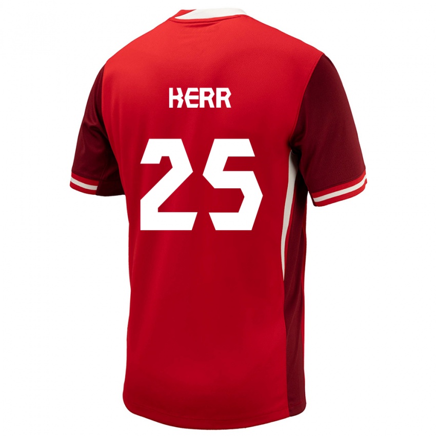 Herren Kanada Devon Kerr #25 Rot Heimtrikot Trikot 24-26 T-Shirt Belgien