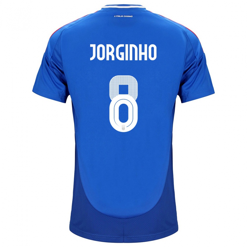Herren Italien Jorginho #8 Blau Heimtrikot Trikot 24-26 T-Shirt Belgien